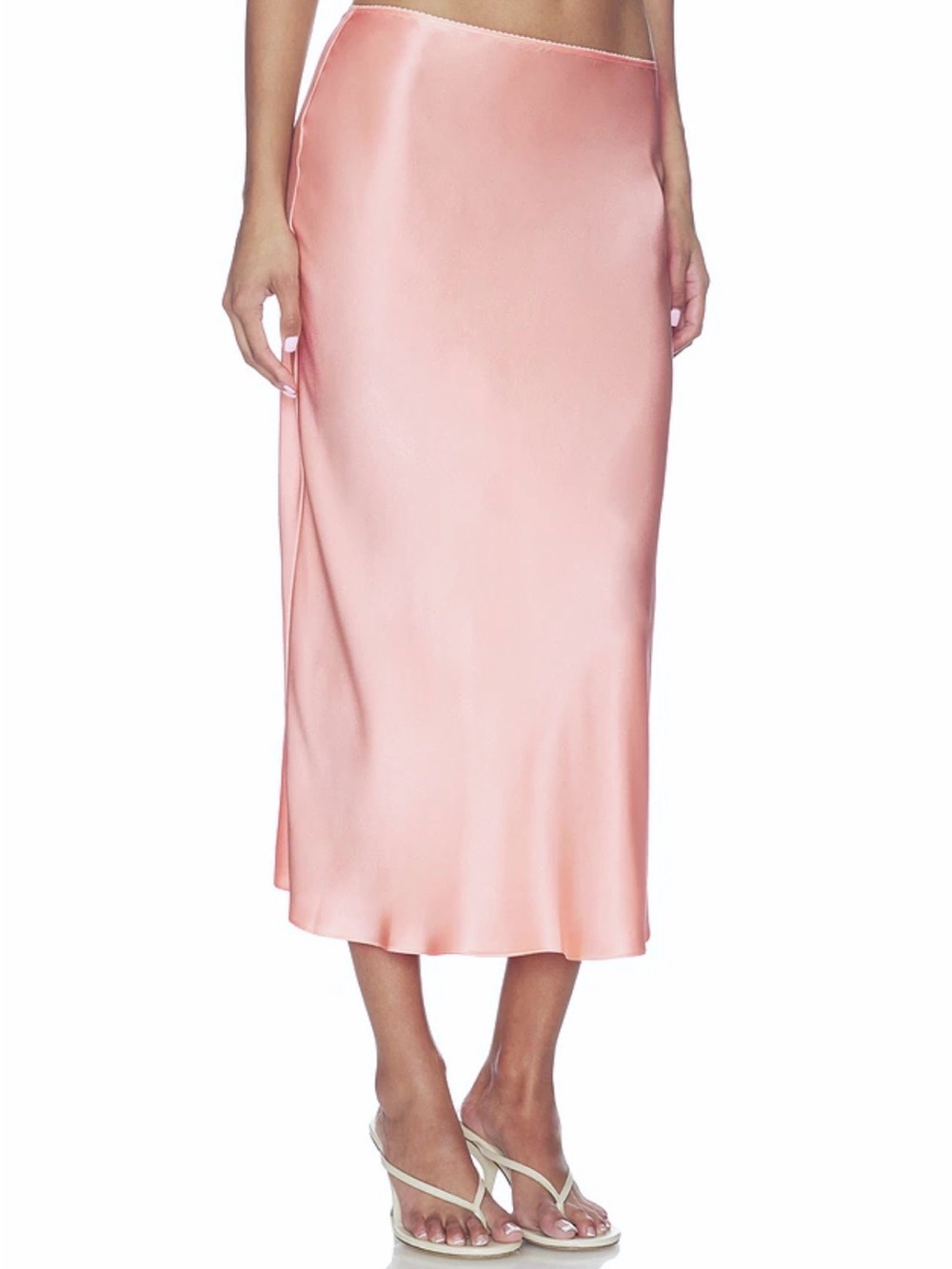 Sablyn- 100% Silk Pink Blush Maxi Skirt. Size: Small